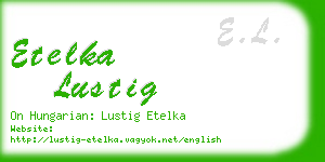 etelka lustig business card